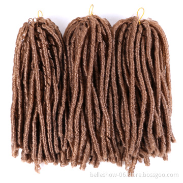 Hot sell 14inch cheap straight crochet faux dreadlock Faux Locs Goddess Synthetic Afro Hair Crochet soft locs